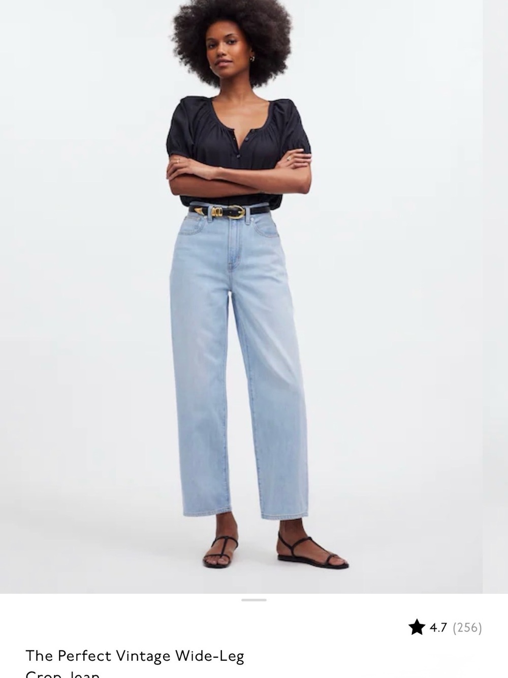 Madewell Jeans - The Perfect Vintage Wide-Leg Crop Jeans